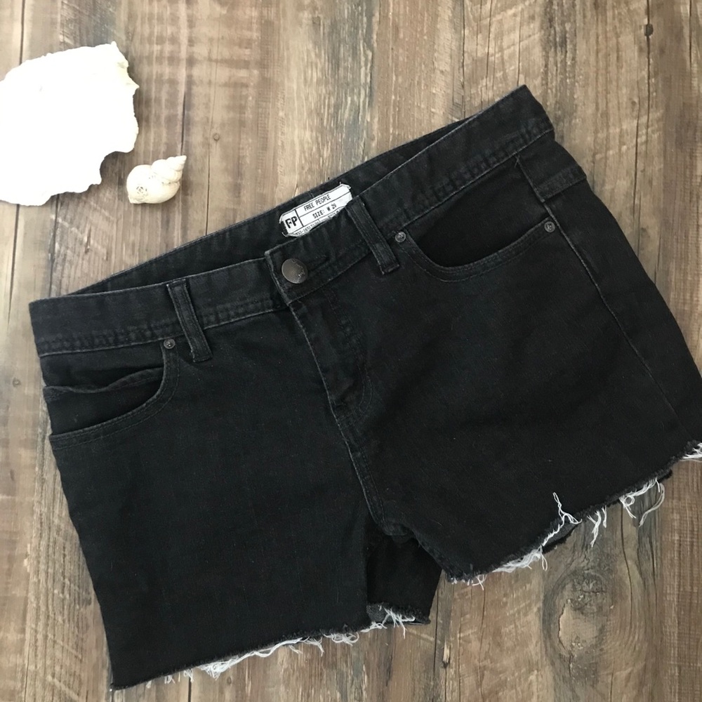 Free People Jeans Shorts Black Size 29 EUC